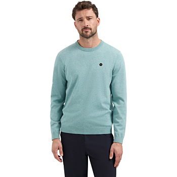 Pullover Crewneck 2 Coloured Melang Arctic Blue