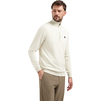 Pullover SU Collar Half Zip 2 Colou Kit Melange