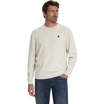 Pullover Crewneck Shoulder Detail Stone