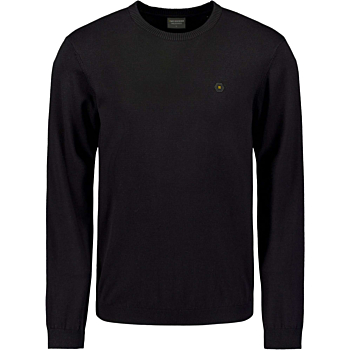 Pullover Crewneck 2 Coloured Melang Black