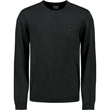 Pullover Crewneck 2 Coloured Melang Dark Grey