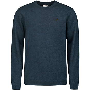 Pullover Crewneck 2 Coloured Melang Navy