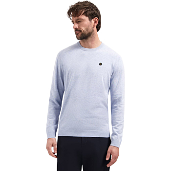 Pullover Crew Neck Melange Blue