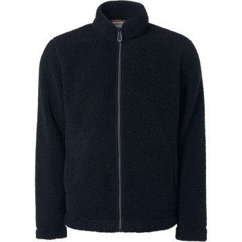 Sweater full zipper borg melange black
