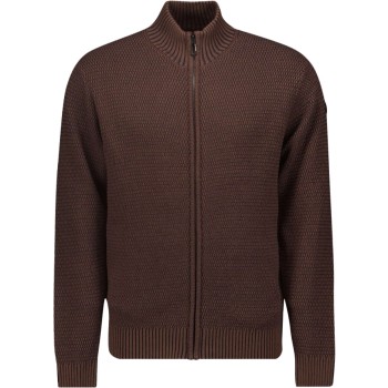 Pullover full zipper 2 coloured mel brown