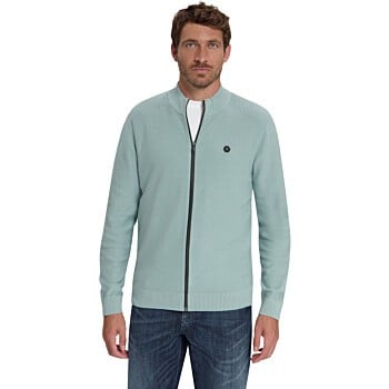 Pullover Full Zip Shoulder Detail Dusty Blue