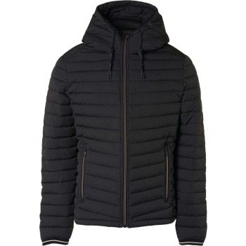 Jacket hooded short fit padded black