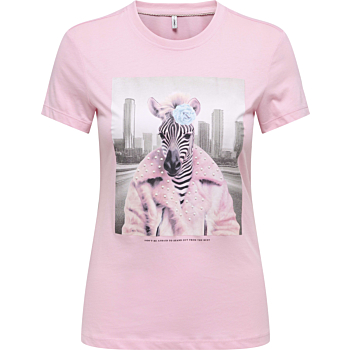 ONLVIBE S/S GLASSES TOP BOX JRS Romance Rose/Vibe