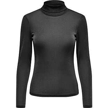 ONLAMERA GLITTER L/S ROLLNECK JRS Black/Dtm black 