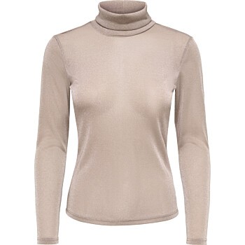 ONLAMERA GLITTER L/S ROLLNECK JRS Walnut/Dtm walnu