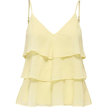 ONLLINN LIFE FLOUNCE SINGLET WVN NOOS Double Cream