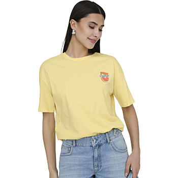 ONLBOLETTE S/S TOP BOX CC JRS Sunlight/Pink