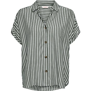 ONLGIBSI-PUORI SS V-NECK SHIRT WVN Laurel Wreath/B