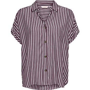 ONLGIBSI-PUORI SS V-NECK SHIRT WVN Rose Brown/BRIG