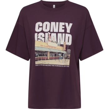 ONLMILA S/S PRINT BOX JRS Grape Wine/Mila cone