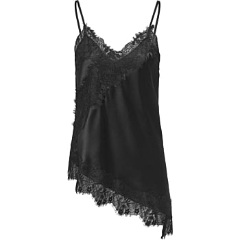 ONLINDONA STRAP SATIN LACE TOP Black