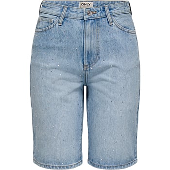 ONLSONNY HW WIDE RHINST DNM SHORTS AZG Medium Blue