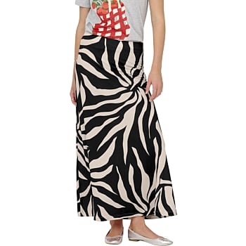 ONLCHIGO SAKURA LONG SKIRT WVN Black/FLOWER