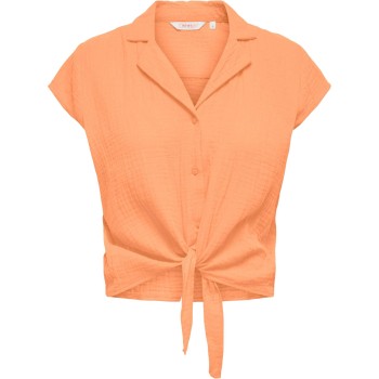 Thyra capsleeve knot shirt noos wvn orange chif