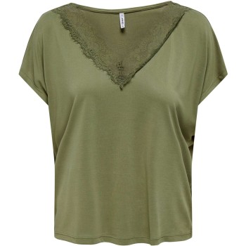 Free life s/s modal lace top jrs martini olive