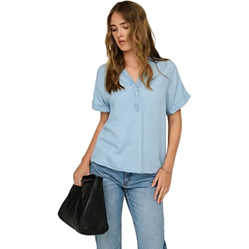 ONLCHARIS LIFE CAP SLEEVE SHIRT WVN CC Light Blue