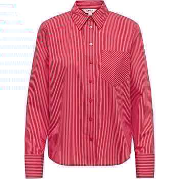 ONLBROOKY LS STRIPE WIDE CUF SHIRT WVN Barbados Ch