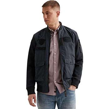 Bomber jacket bonded micro fleece Mood Indigo