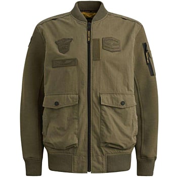 Bomber jacket bonded micro fleece Ivy Green