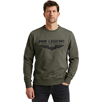 Crewneck soft terry with logo Beluga