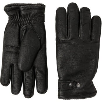 Gloves Leather Black Dull