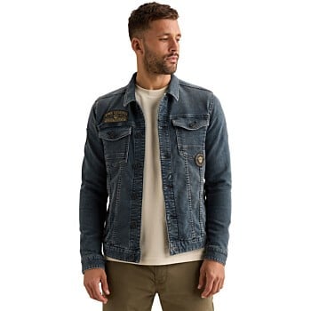 DENIM JACKET GREYBLUE SWEAT DENIM Green Stone Deni