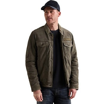 Button jacket AIR LEATHER Suede tr Overland Trek
