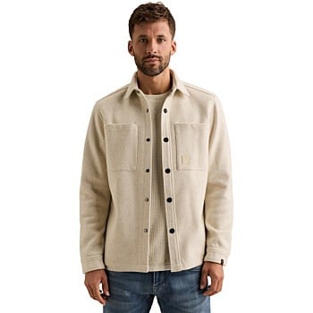 Long sleeve shirt Melange look Bone White