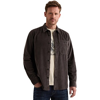 Long sleeve shirt Dobby Corduroy Obsidian