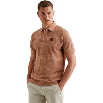 Short sleeve polo printed two tone Rose Dawn