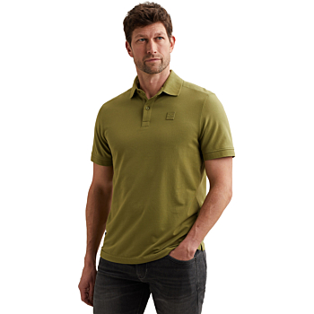 Short sleeve polo stretch pique bl Mosstone