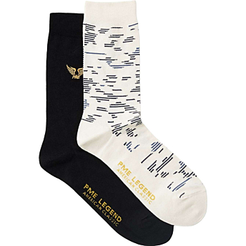 Socks Cotton blend 2-pack Bone White