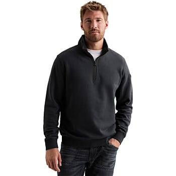 Half zip collar peached fleece gd Salute