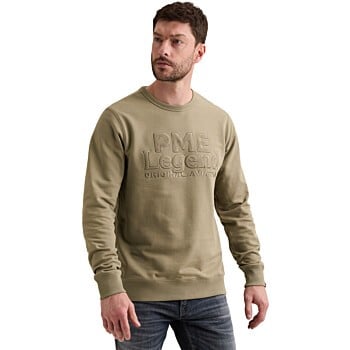 Crewneck loopback cotton twill Overland Trek