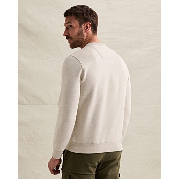 Crewneck soft fleece sweat Bone White Melee