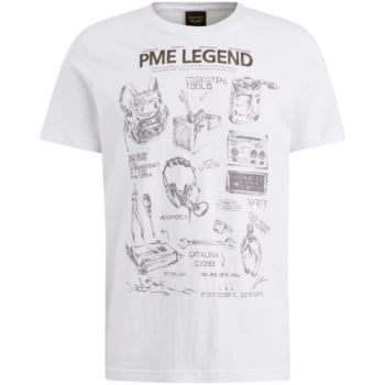  t-shirt korte mouw ronde hals jersey bright white