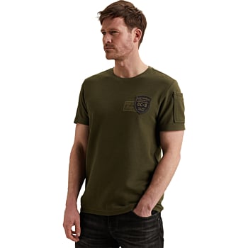 Short sleeve r-neck structured piq Ivy Green