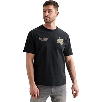 Short sleeve r-neck heavy open end Carbon