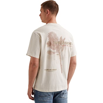 Short sleeve r-neck soft oe digita Egret