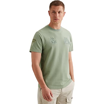 Short sleeve r-neck flat waffle je Iceberg Green