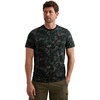 Short sleeve r-neck slub jersey ao Carbon
