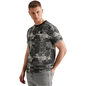 Short sleeve r-neck slub jersey ao Egret