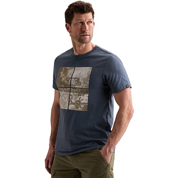 Short sleeve r-neck single jersey Vintage Indigo