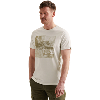Short sleeve r-neck single jersey Egret