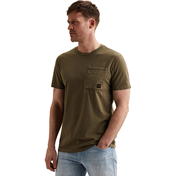Short sleeve r-neck single jersey Dusky Green